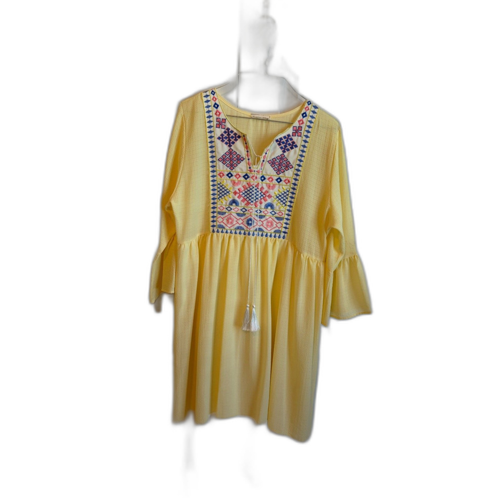 FLAMINGO URBAN EMROIDERED DRESS